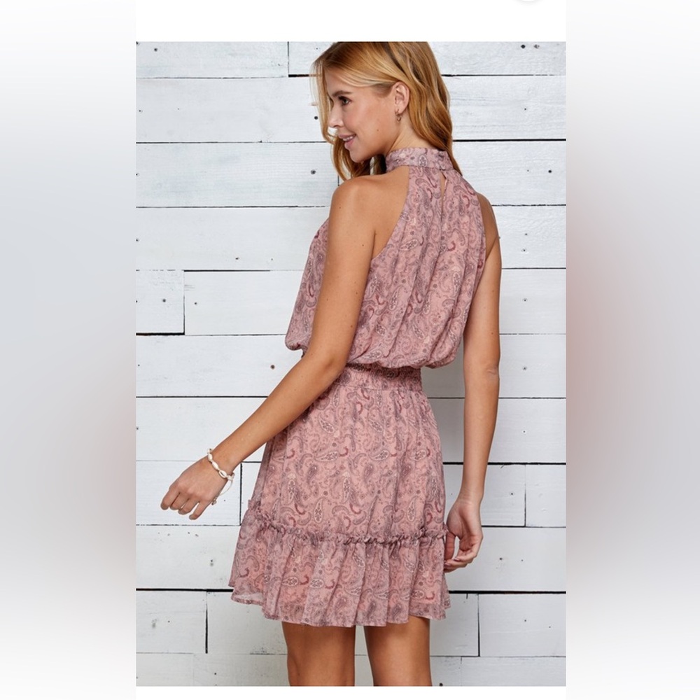 Halter Neck Print Dress NWT - Picture 6 of 6
